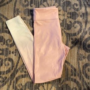 Cristaline workout leggings ombré pink to white